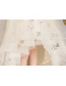 Cold Shoulder Star Tulle High Low Flower Girl Dress